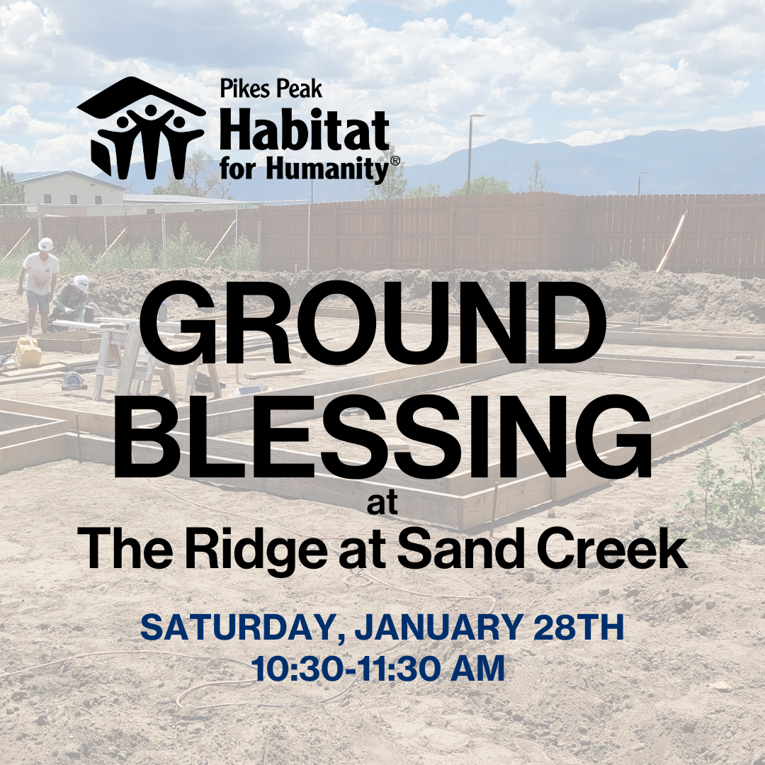 Ground blessing at The Ridge at Sand Creek, Saturday, Jan. 28, 10:30-11:30 a.m.