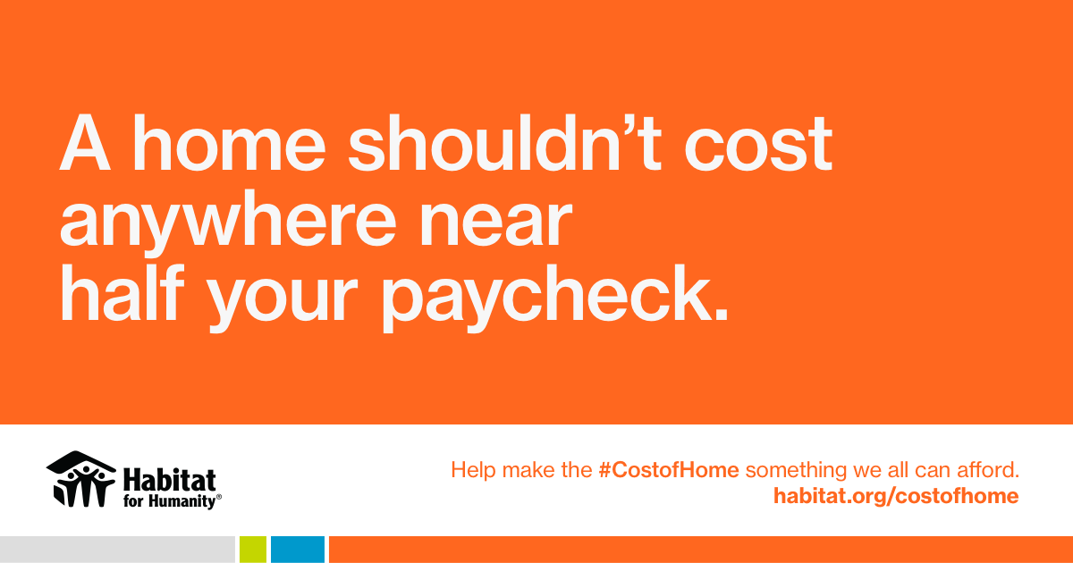 A home shouldn't cost anywhere near half of your paycheck.