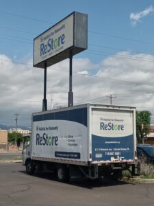 ReStore truck and sign