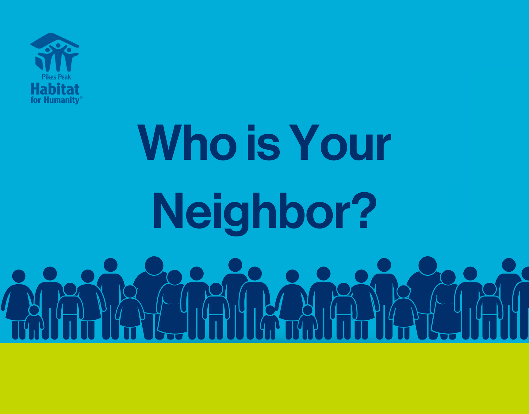 Who is your neighbor? showing silhouettes of people