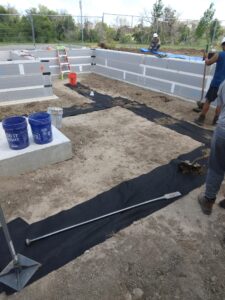 Sealed membrane in the foundation of a home