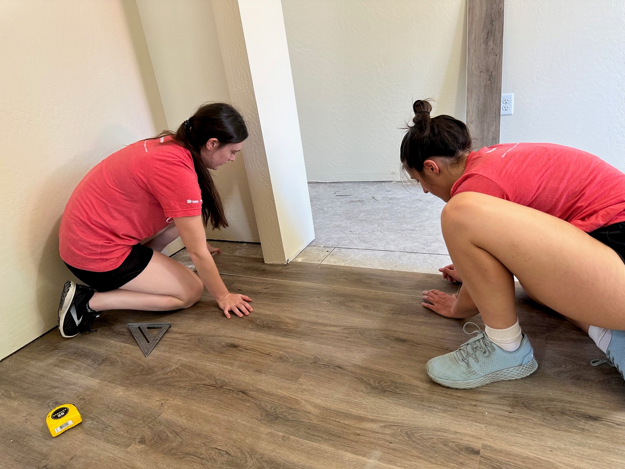 Women working on a floor