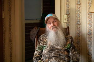 Man sitting in his living room