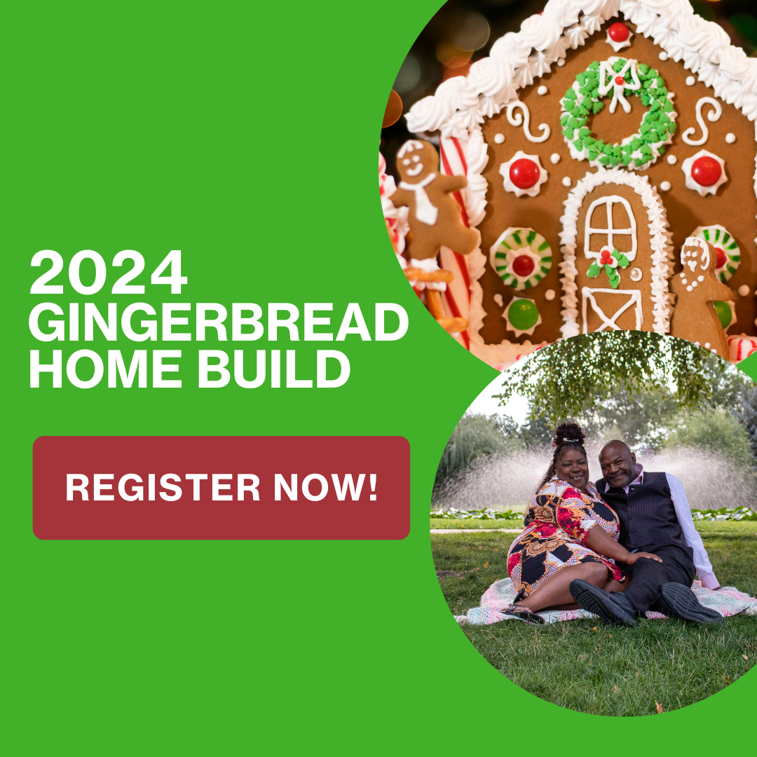 Registration graphic with photos of gingerbread home and Willie and Barbara