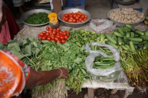 Vegetables on a table