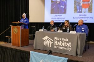 Moderator and panelists onstage